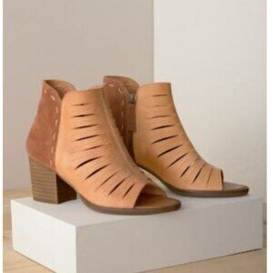 Garnet Hill Avery Open-Toe Bootie - sz 9.5/10  (Euro size 40)